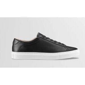 KOIO Capri Black Leather Sneakers Shoes White bottoms Size 39 US 8 Lace Up